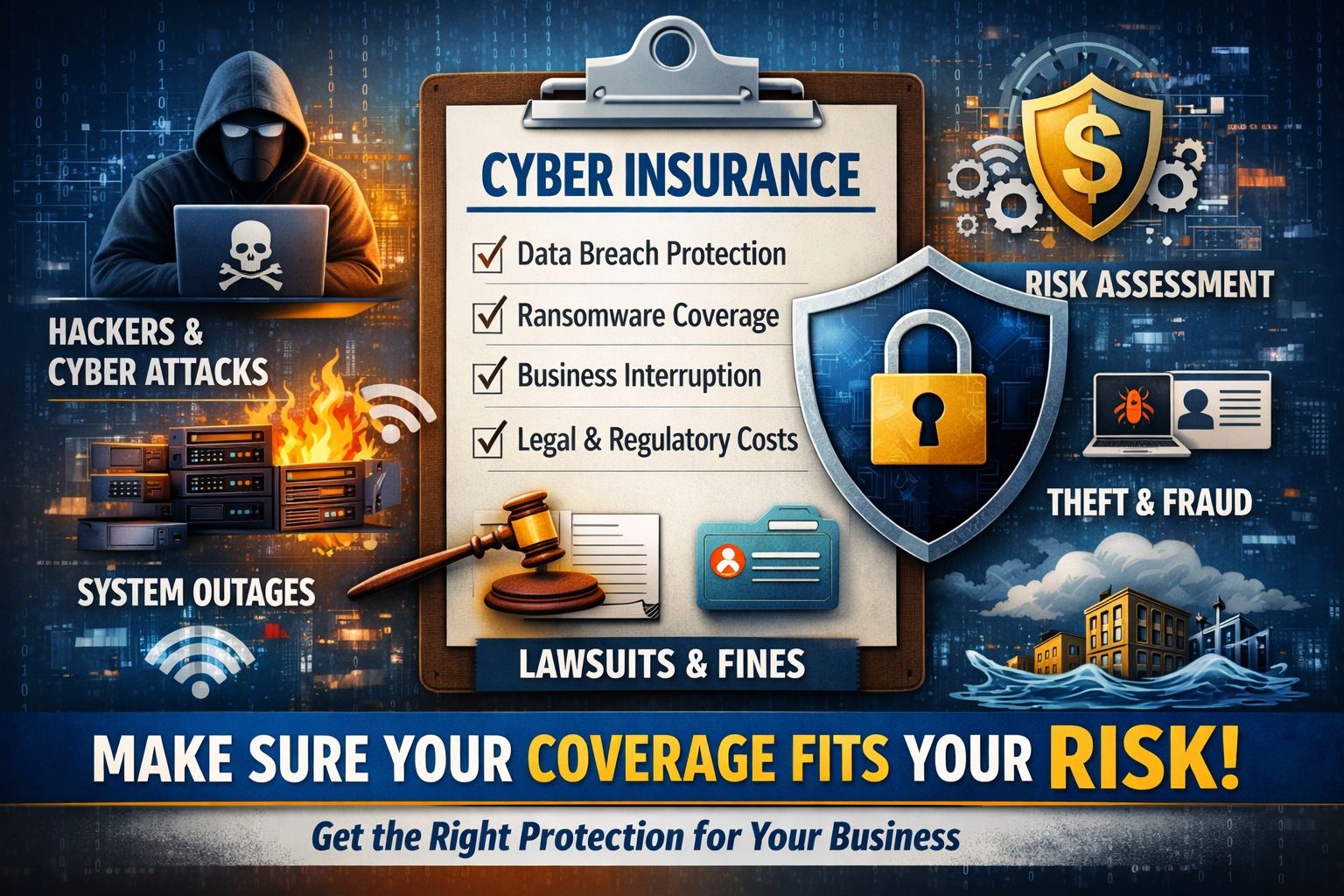 Get Cyberinsurance and make sure coverage fits your risk appetite and will cover your needs