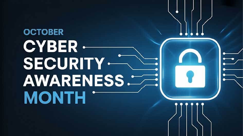 Cybersecurity Awareness Month 2025 graphic highlighting the message that awareness should continue all year.
